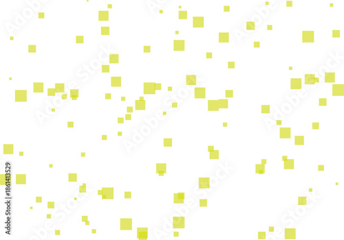 Green particles scattered randomly on white background