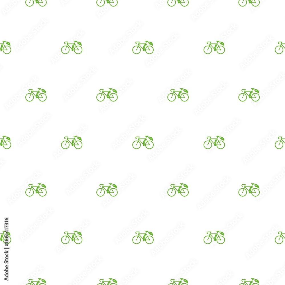 Electric bike icon bicycle seamless pattern isolated on white background