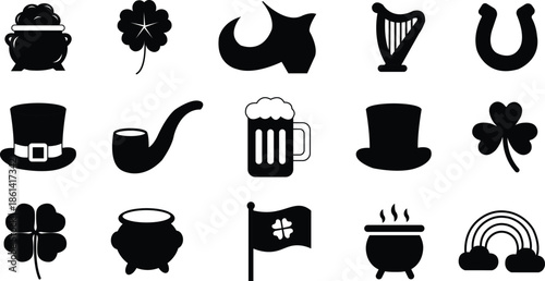 St Patrick's Day Icons Collection illustration