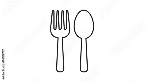 Simple utensils for eating and serving food daily, Generative AI.