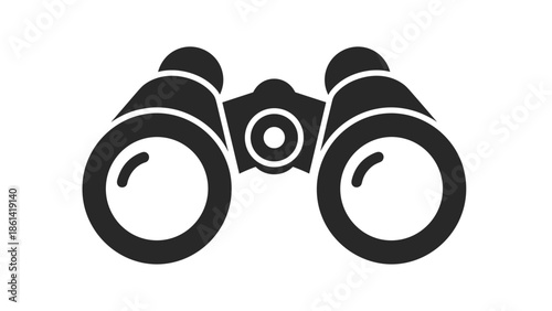 Modern binoculars icon for exploration and adventure, Generative AI.