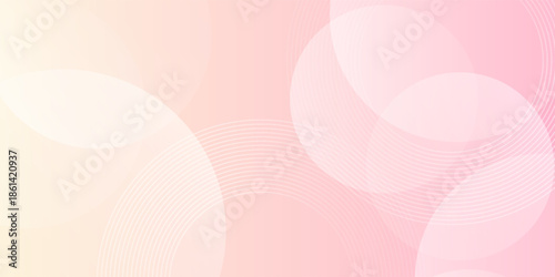 Minimalist banner background. Pastel colorful, pink and yellow smooth gradient. Circle geometric modern style. Particles circle modern. Vector illustration