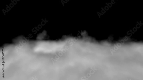 Dark black background with low lying gray smoke or fog spreading softly along bottom creating mysterious dramatic mood, cinematic atmosphere, Concept of mystery, darkness, danger and suspense
