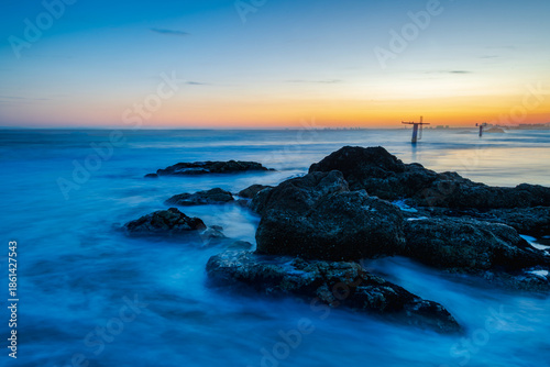 sunset on the beach