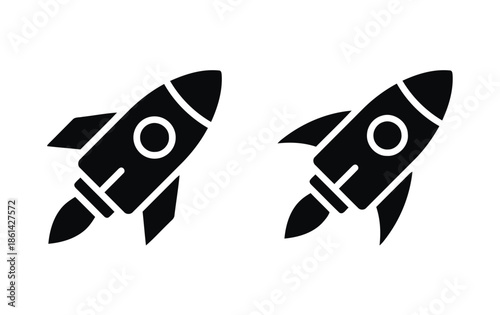 Two rockets side by side Vector
