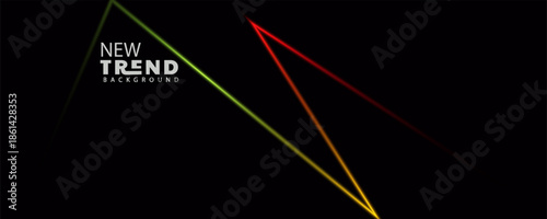 New trend background with colorful lines on black