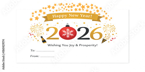 New Year's celebration gift card 2026.