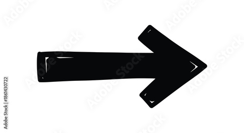 A simple black arrow pointing to the right representing direction and forward movement