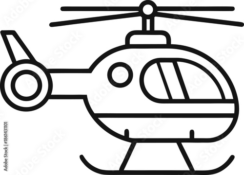 Luxury private executive helicopter vector for business travel and VIP transport