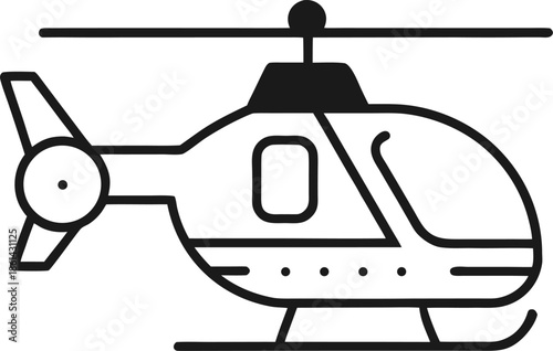 News reporting media helicopter vector illustration for live aerial broadcast