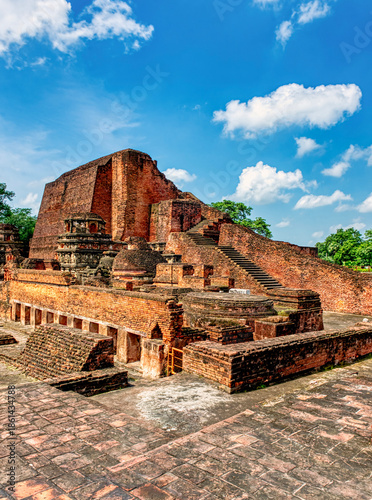 Nalanda University ruins in Bihar reveal a vast ancient learning center, founded in the 5th century CE, famed for monasteries, libraries, and global Buddhist scholars.