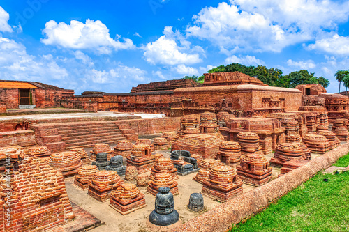 Nalanda University ruins in Bihar reveal a vast ancient learning center, founded in the 5th century CE, famed for monasteries, libraries, and global Buddhist scholars.