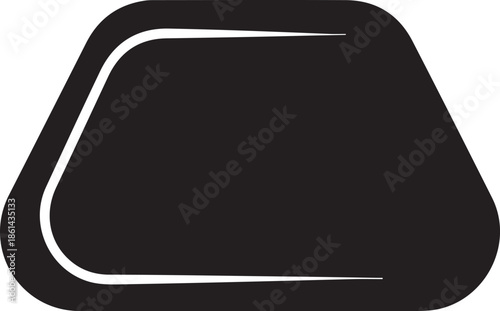Black isolated shape with rounded corners