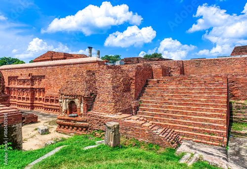 Nalanda University ruins in Bihar reveal a vast ancient learning center, founded in the 5th century CE, famed for monasteries, libraries, and global Buddhist scholars.