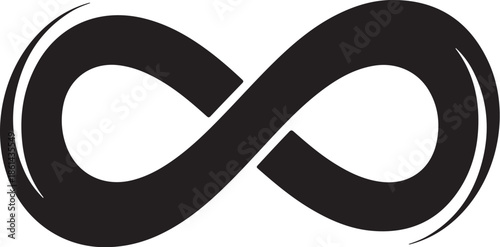 Stylized black infinity symbol icon