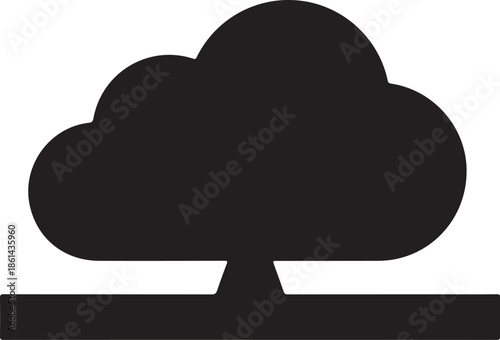 Simple cloud storage server icon