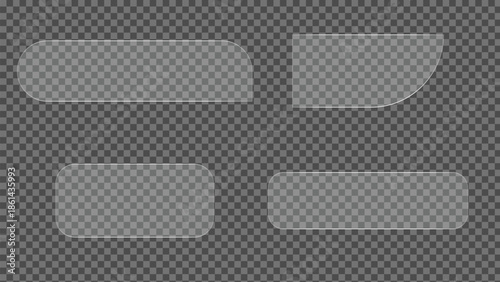 Vector art of grey text bubbles on dark green background with checkered pattern