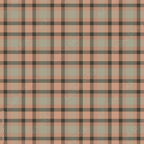 Mens shirt textile plaid background, intense check tartan pattern. Celebrate seamless vector texture fabric in orange and dark colors.
