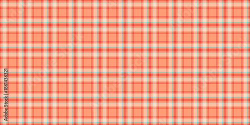 Girly textile seamless fabric, filigree plaid tartan vector. Soft background pattern texture check in light salmon and light colors.
