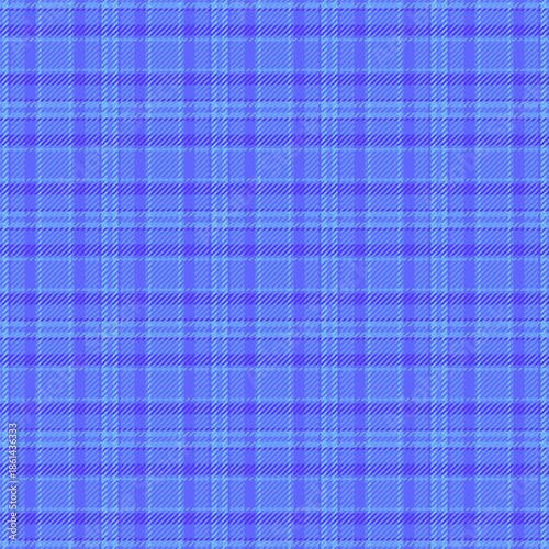 Tee pattern seamless check, ragged fabric background tartan. Greeting card vector textile texture plaid in blue and indigo colors.