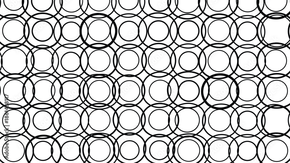 Naklejka premium Circular Ring Pattern Geometric Seamless Design