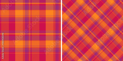 Tartan fabric plaid of textile vector check with a texture pattern seamless background. Set in gradient colors of most comfortable furniture.
