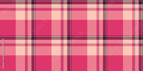 Scrapbooking plaid fabric seamless, colour background check tartan. Decoration pattern textile texture vector in red and light colors.