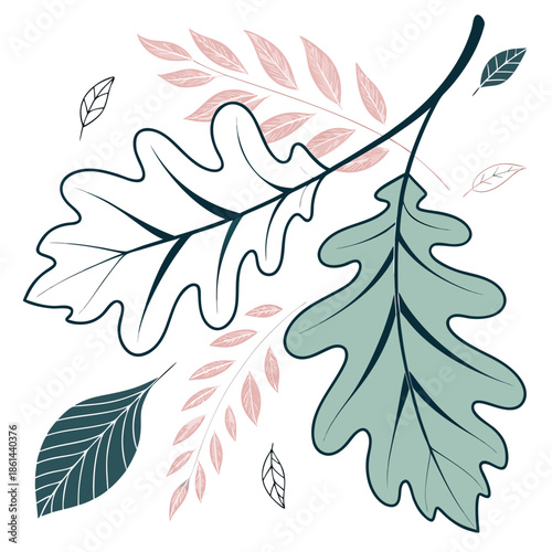March Freshness Abstract Leaf Vector Design