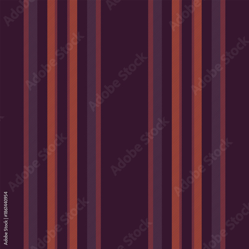 Volume texture textile vertical, multicolor pattern background stripe. Bedroom lines fabric seamless vector in dark and red colors.