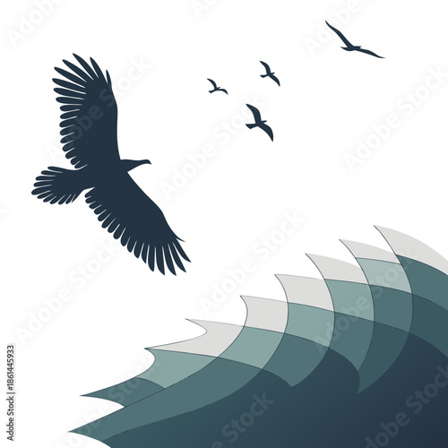 Soft gradient inspired abstract vector shapes, conveying a modern, converging aesthetic for creative visuals.