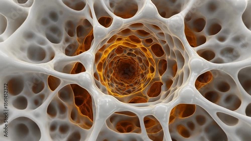 Macro view of the 3D osteocyte canaliculi network in bone