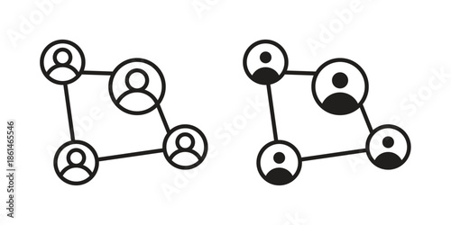 Business networking icons for templates, web design and infographics