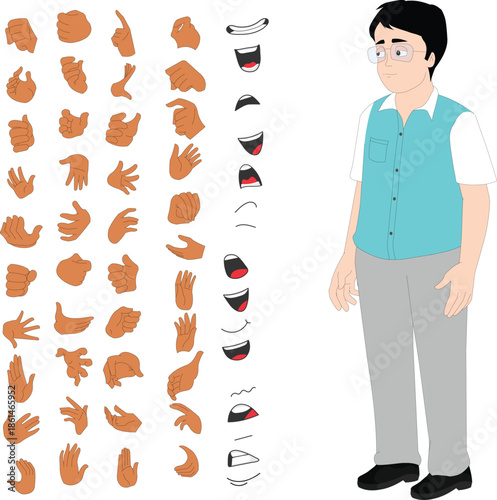 South Asian Village and Urban Male Avatar Bundle with Full Gesture Sets
