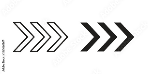 Chevrons icons for templates, web design and infographics