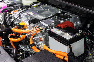 Fotobehang Voertuigen Elektrische aandrijfsystemen in moderne auto-industrie  © oselote
