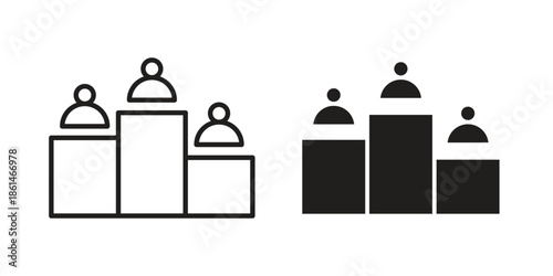 Competitors icons for templates, web design and infographics