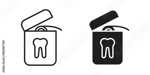 Dental floss icons for templates, web design and infographics