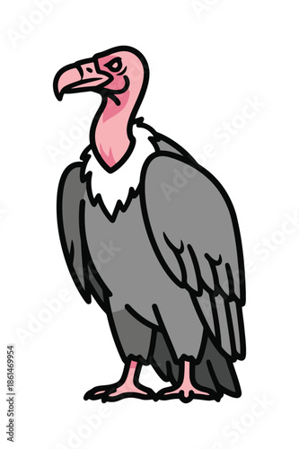 minimalist vulture mascot for desert or wildlife theme design