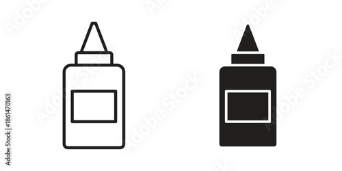 Glue icons for templates, web design and infographics