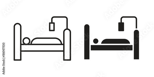 Hospitalized icons for templates, web design and infographics