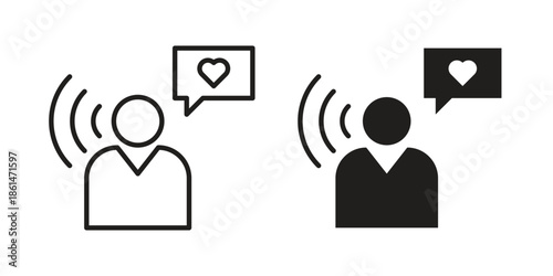 Influencer icons for templates, web design and infographics