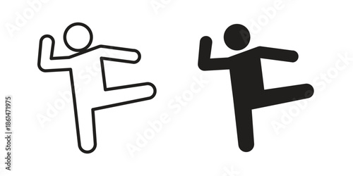 Kung fu icons for templates, web design and infographics