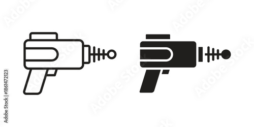 Laser gun icons for templates, web design and infographics