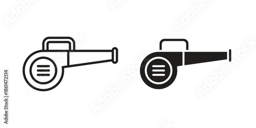 Leaf blower icons for templates, web design and infographics