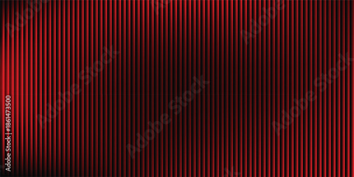 Abstract red vertical lines background with dark geometric shapes