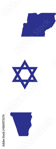 israel map with israel flag 
