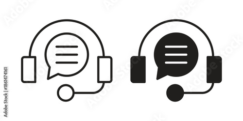 Online support icons for templates, web design and infographics