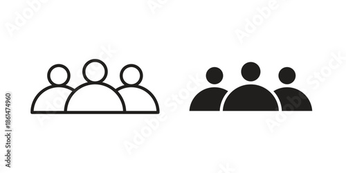 Population icons for templates, web design and infographics