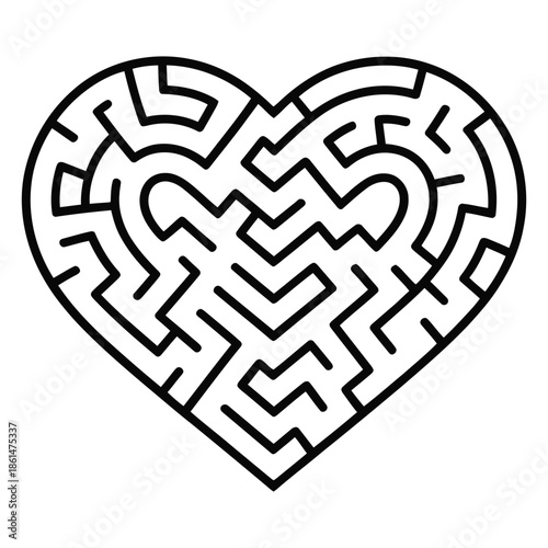 Love Heart Cupid Romance Valentine Birds Silhouette Symbol Illustration Icon Pop Art