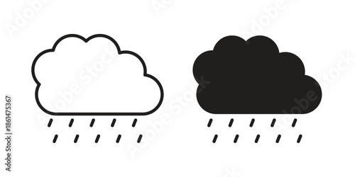 Raining icons for templates, web design and infographics